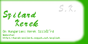szilard kerek business card